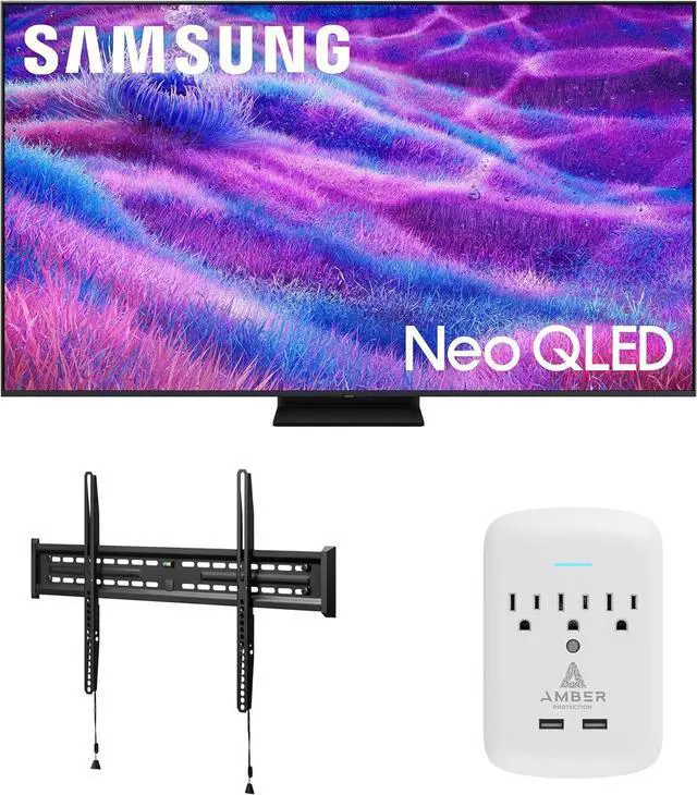 Main image of Samsung QN85QN80FAFXZA 85 Inch Neo QLED QN80F Series Supreme UHD 4K TV with a Walts TV FIXED-MOUNT-43-90 TV Mount for 43"-98" TVs and Amber Protection 3-OUTLET-SURGE Surge Protector (2025)