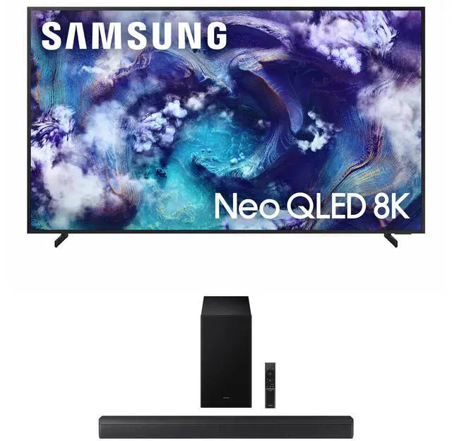 Main image of Samsung QN65QN900FFXZA 65 Inch Neo Quantum HDR 8K Pro QLED Smart TV with a Samsung HW-B630F B-Series Soundbar 3.1 Ch and Subwoofer with Dolby Audio (2025)