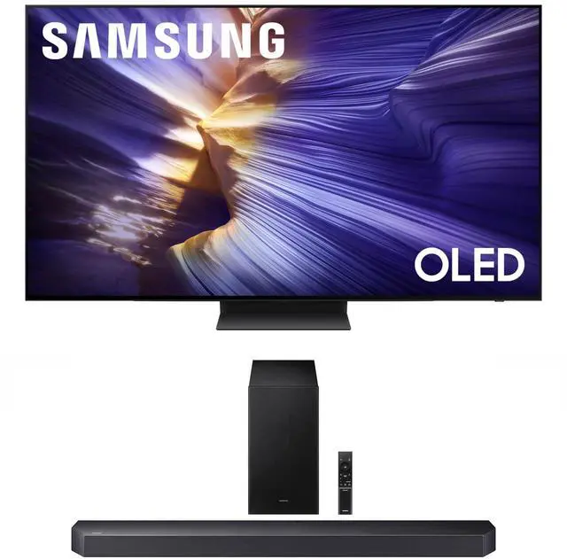 Main image of Samsung QN83S90FAEXZA 83 Inch 4K OLED Smart TV with a Samsung HW-Q600F Q Series Soundbar 3.1.2 Ch Sound and Subwoofer (2025)