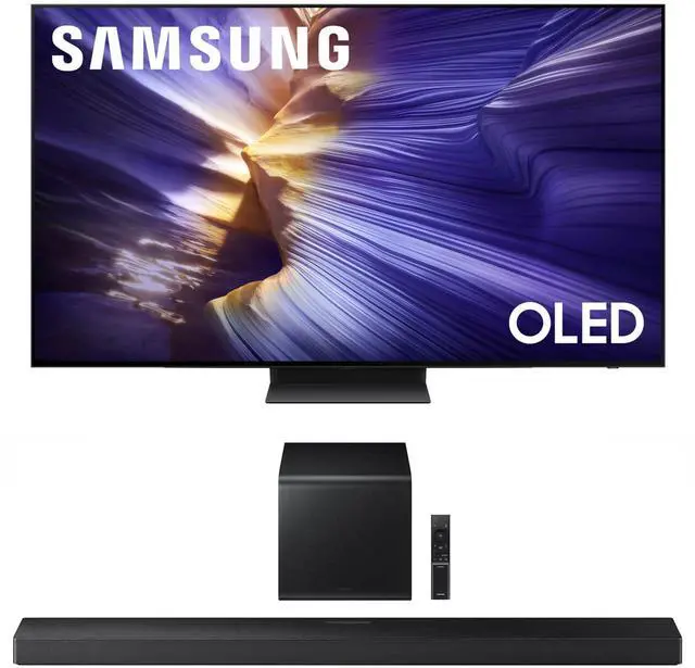 Main image of Samsung QN83S90FAEXZA 83 Inch 4K OLED Smart TV with a Samsung HW-QS700F 3.1.2 Ch Dolby Atmos Soundbar and Subwoofer (2025)