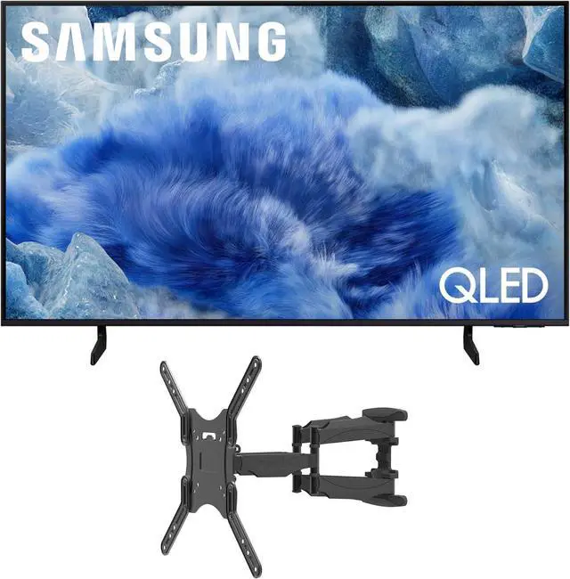 Main image of Samsung QN50Q8FAAFXZA 50 Inch Class QLED Q8F 4K Vision AI Smart TV with a Kanto M600 Full Motion TV Mount (2025)