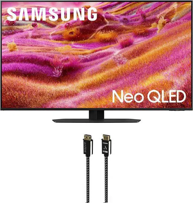 Main image of Samsung QN43QN90FAFXZA 43 Inch Neo QLED 4K QN90F Vision AI Smart TV with an Austere 7S-8KHD2-2.5M VII Series 2.5m Premium Braided 8K HDMI Cable (2025)