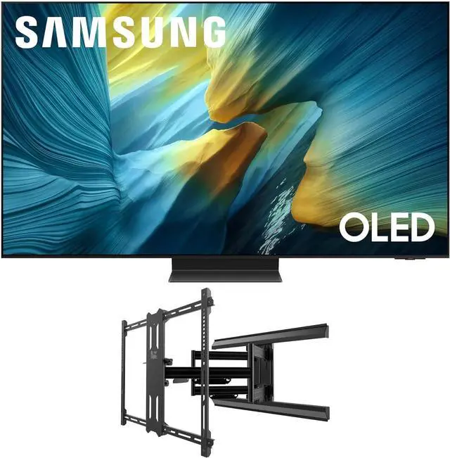 Main image of Samsung QN83S95FAEXZA 83 Inch OLED HDR Pro 4K Smart TV with a Kanto PMX700 Pro Series Full Motion Dual Stud Mount (2025)