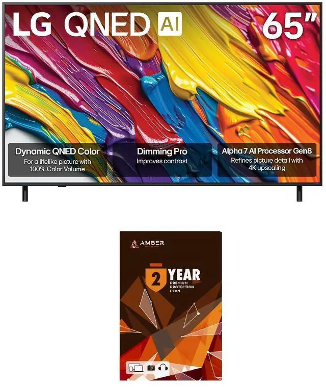 Main image of LG 65QNED82AUA 65 Inch QNED AI 4K Smart TV with Dimming Pro and 2 Year Amber Protection Plan (2025)