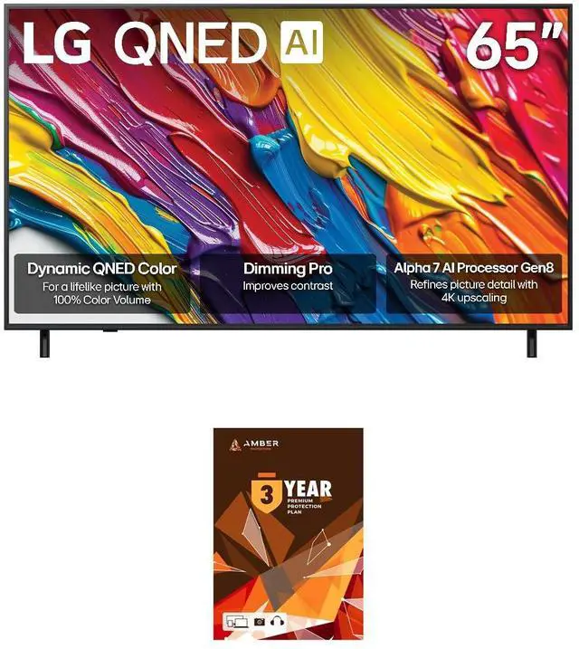 Main image of LG 65QNED82AUA 65 Inch QNED AI 4K Smart TV with Dimming Pro and 3 Year Amber Protection Plan (2025)