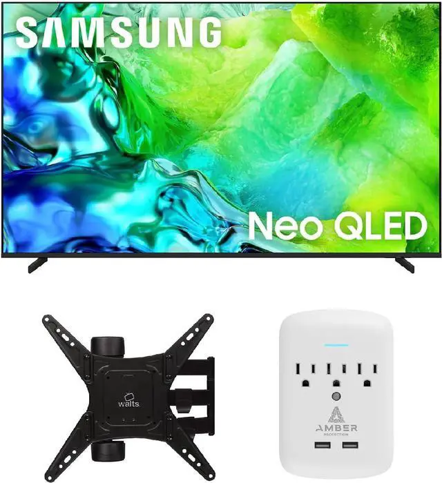 Main image of Samsung QN65QN80H TV with FULL-MOTION-MOUNT-32-65 and 3-OUTLET-SURGE (2026)
