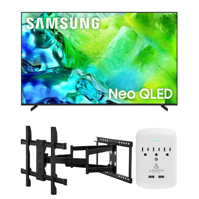 Main image of Samsung QN75QN80H TV with XL-FULL-MOTION-MOUNT and 3-OUTLET-SURGE (2026)