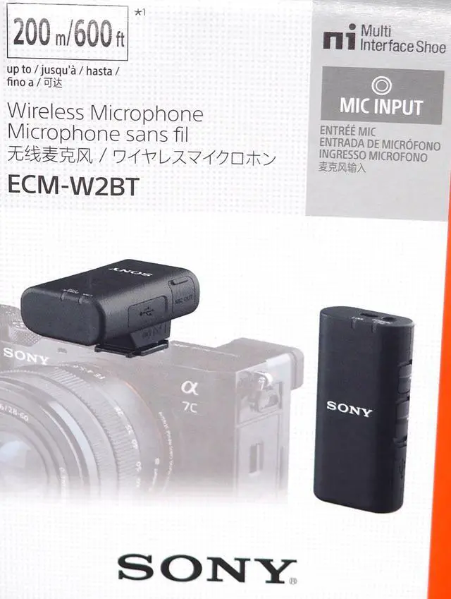 Alt view image 3 of 20 - Sony ECM-W2BT Digital Bluetooth Wireless Microphone System