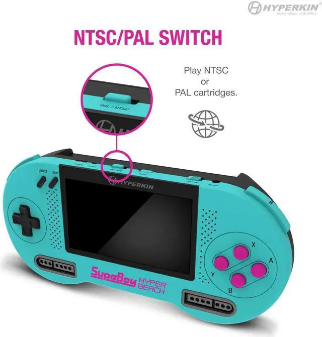 Alt view image 7 of 15 - Hyperkin SupaBoy Portable Pocket Console for Super NES / Super Famicom (Hyper Beach) M08889-HYB