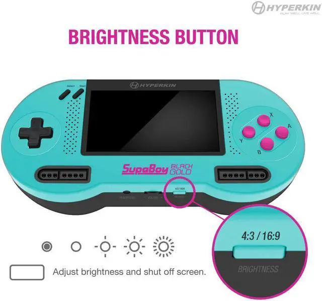 Alt view image 8 of 15 - Hyperkin SupaBoy Portable Pocket Console for Super NES / Super Famicom (Hyper Beach) M08889-HYB