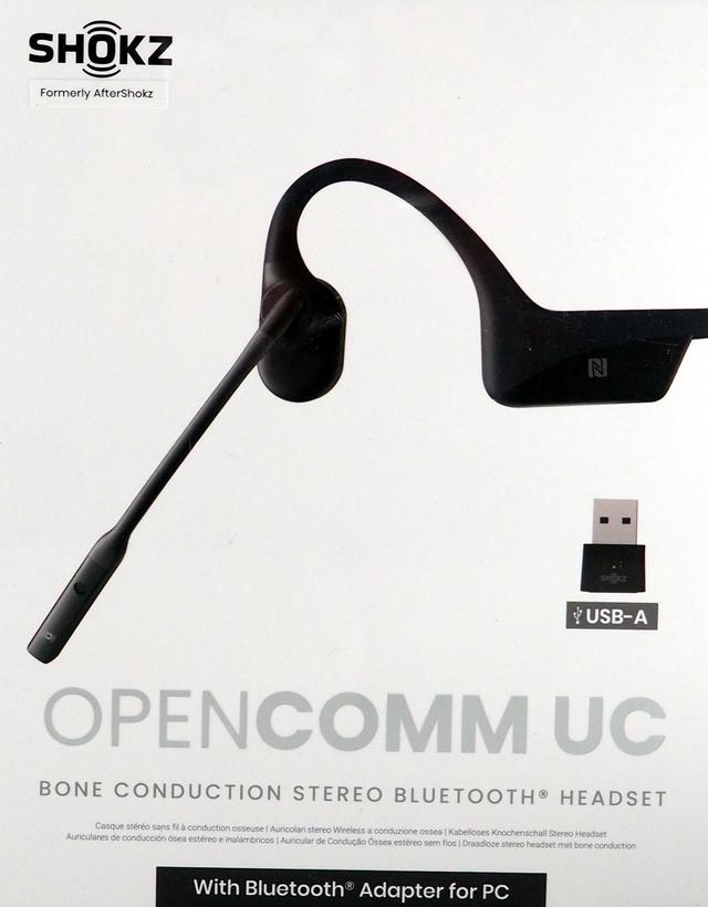 AfterShokz Audífonos Bluetooth estéreo con micrófono OpenComm de conducción  ósea