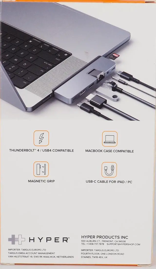 Alt view image 3 of 5 - HyperDrive DUO PRO is a 7-port designed for MacBook Pro 2016 or later & MacBook Air 2018 or later HD575