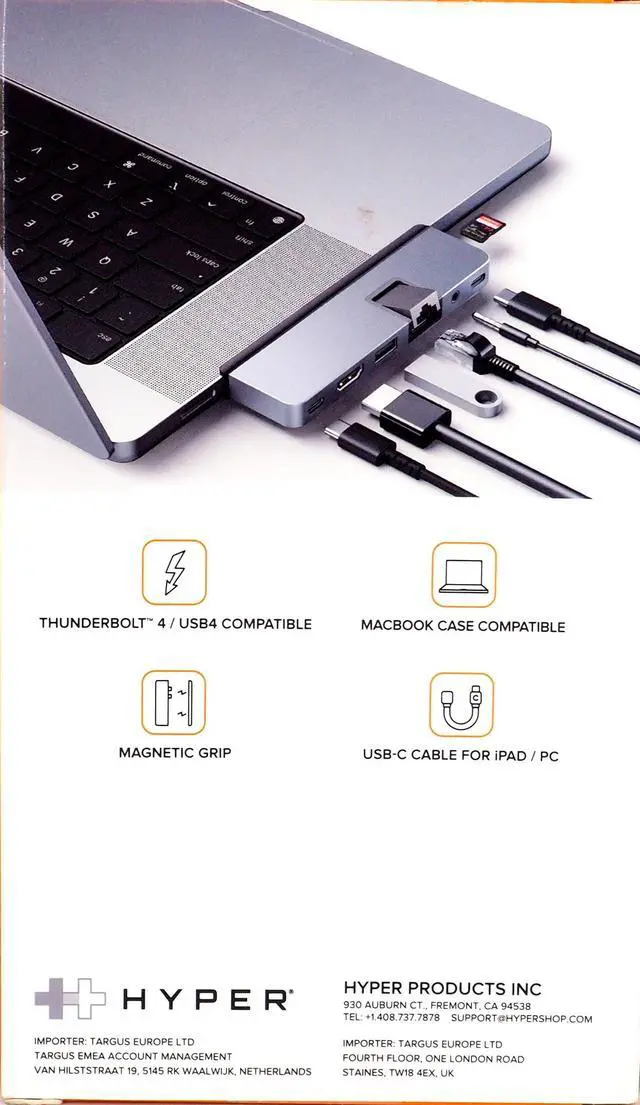 Alt view image 2 of 5 - HyperDrive DUO PRO is a 7-port designed for MacBook Pro 2016 or later & MacBook Air 2018 or later HD575