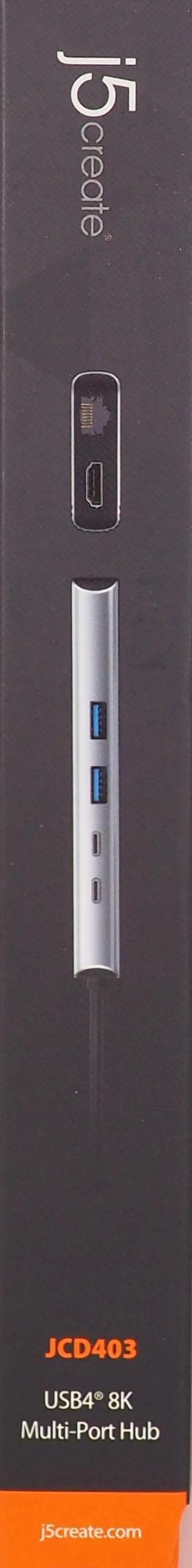 Alt view image 3 of 18 - j5create USB4 8 Multi-Port Hub  JCD403 - Space Gray/Black