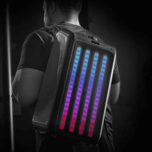 Alt view image 4 of 15 - Supersonic IQ Sound Sound Traveler 20 Watt Portable Backpack Speaker Microphone IQ-8265BT