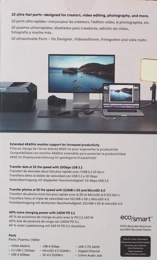Alt view image 2 of 5 - Hyper HyperDrive Next 10 Port USB-C Hub Portable Travel Essentials HD4005GL 90