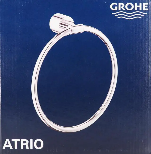 Alt view image 2 of 6 - GROHE 40307003 Atrio, Towel Ring Starlight Chrome, 21.0 x 21.0 x 5.5 cm