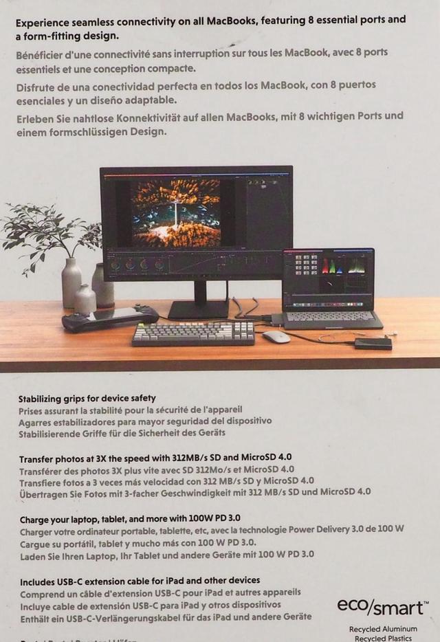 Hyper HyperDrive Next​ 8 Port USB-C Hub, 4K HDMI, USB4/Thunderbolt 4, 1 USB-C,  2 USB-A, microSD/SD, travel dock for MacBook/PC Space Gray HD3002GL - Best  Buy