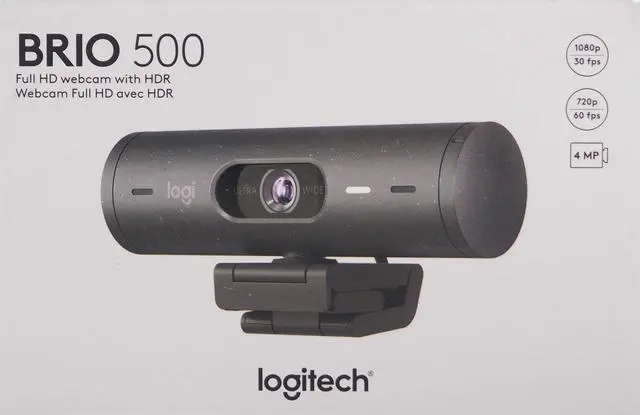 Alt view image 3 of 5 - Logitech Brio 500 HD 1080p Webcam 4 Megapixels Graphite (960-001493)
