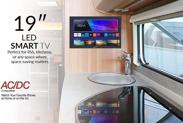 Alt view image 3 of 7 - Supersonic 18.5 inch Smart AC/DC LED TV 1080p, WiFi, Built-in Speakers, 3X HDMI Remote SC-1920VTV
