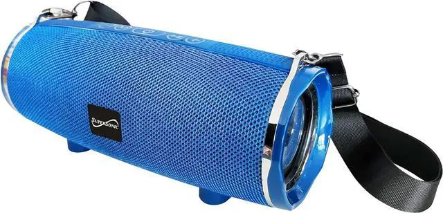 Alt view image 5 of 14 - Supersonic Portable Bluetooth Wireless Speaker Built-in Mic, USB/SD/AUX, FM SC-2322BT Blue