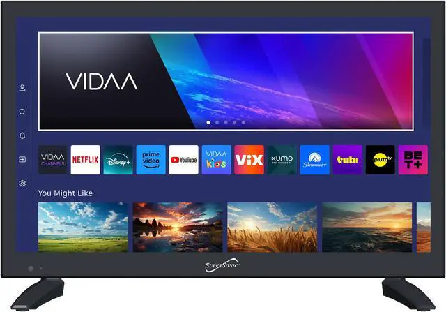 Alt view image 3 of 11 - Supersonic SC-1926DVD 19-inch LED Smart HDTV w/DVD Player, ATSC & NTSC System, 3X HDMI, 1080p, WiFi, USB