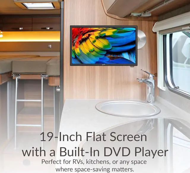 Alt view image 2 of 7 - Supersonic SC-1912 19" LED Widescreen HDTV w/ Built-In DVD Player