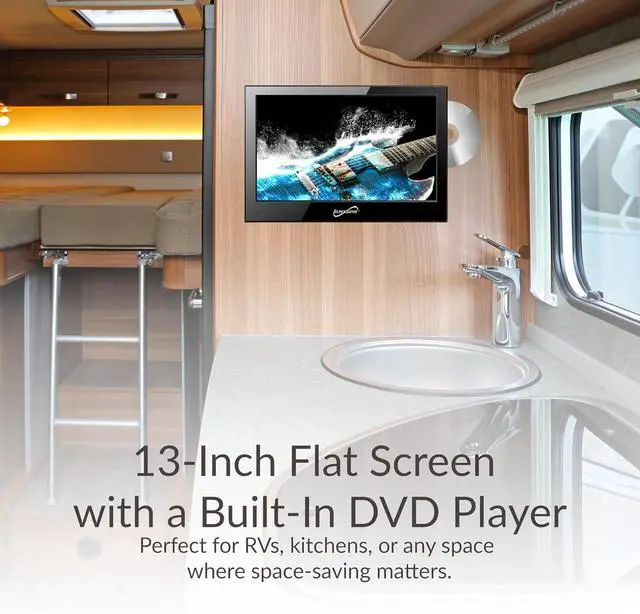 Alt view image 6 of 6 - Supersonic 13.3-Inch 1080p LED Widescreen AC/DC HDTV w/ Built-in DVD Player
