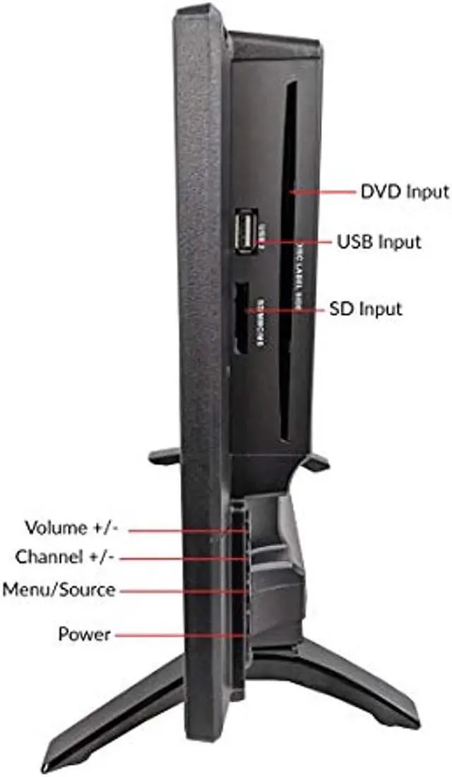 Alt view image 4 of 6 - Supersonic SC2412 24 inch LED HDTV W/ DVD Player 12 Volt AC / DC Widescreen1080p  Car Adapter Included