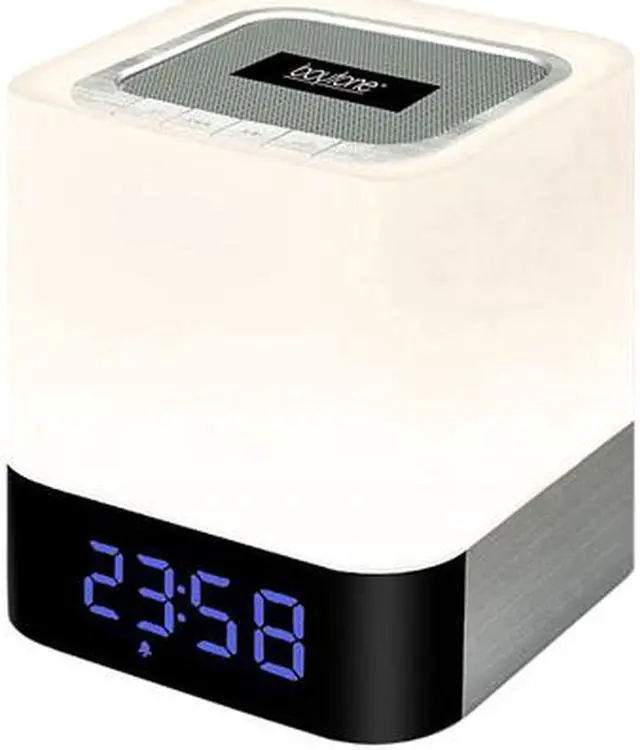 Main image of Boytone BT-84CB Portable FM Radio Alarm Clock Wireless Bluetooth 4.1 Speaker, 3-Way Night Light Touch Lamp, Built-in 8 H