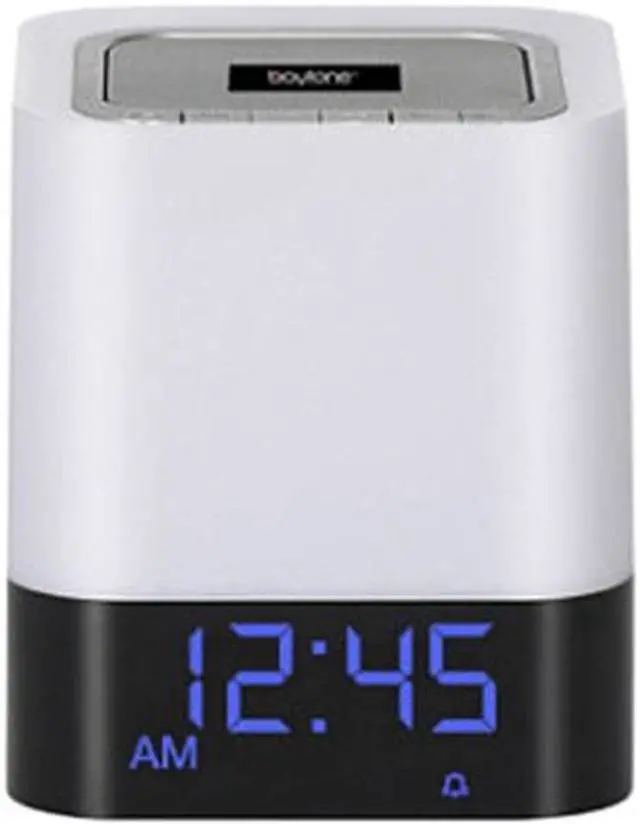 Alt view image 2 of 2 - Boytone BT-84CB Portable FM Radio Alarm Clock Wireless Bluetooth 4.1 Speaker, 3-Way Night Light Touch Lamp, Built-in 8 H