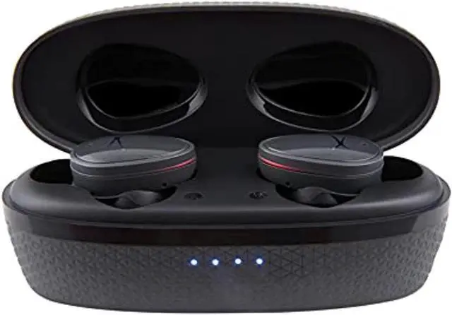 Main image of altec lansing nanobuds true wireless earbuds with charging case, ipx4 waterproof, dual mic, 30 hours playtime - sports in ear earphones for iphone & android (charcoal grey)