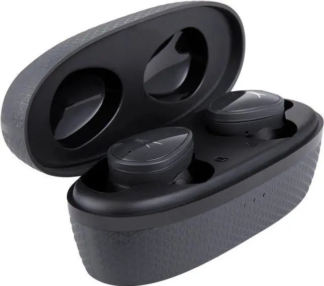 Alt view image 2 of 3 - altec lansing nanobuds true wireless earbuds with charging case, ipx4 waterproof, dual mic, 30 hours playtime - sports in ear earphones for iphone & android (charcoal grey)