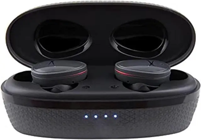 Alt view image 3 of 3 - altec lansing nanobuds true wireless earbuds with charging case, ipx4 waterproof, dual mic, 30 hours playtime - sports in ear earphones for iphone & android (charcoal grey)
