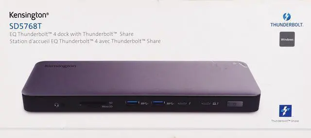 Alt view image 2 of 13 - Kensington SD5768T EQ Thunderbolt 4 Dual 4K Docking Station, Thunderbolt Share