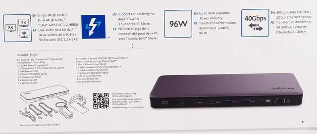 Alt view image 6 of 13 - Kensington SD5768T EQ Thunderbolt 4 Dual 4K Docking Station, Thunderbolt Share
