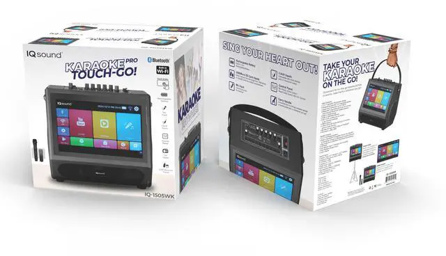 Alt view image 5 of 6 - Supersonic IQ Sound Portable Karaoke System, 12.1 Touch Screen, 5000W Peak, Bluetooth, WiFi, HDMI, FM, Mic IQ-1505WK