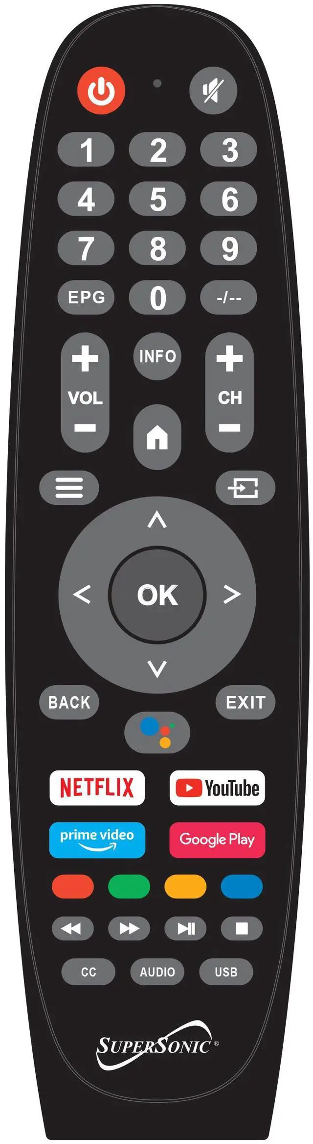 Alt view image 6 of 7 - Supersonic 24 DLED Smart HDTV w Google Assistant, ATSC & NTSC, HDMI USB, AC/DC Compatible SC-2450GTV