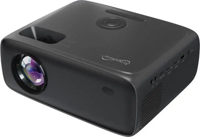 Alt view image 2 of 7 - Supersonic SC-282P Full HD 1080P LED Projector with Bluetooth, 7800 Lumens, LED 4" LCD, 40150" Display