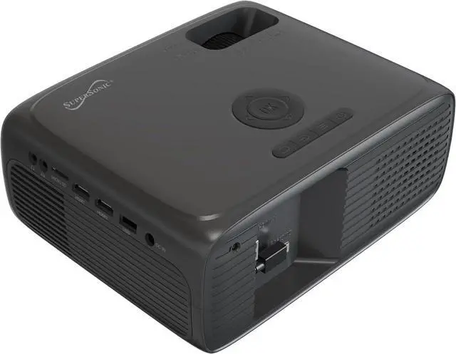 Alt view image 4 of 7 - Supersonic SC-282P Full HD 1080P LED Projector with Bluetooth, 7800 Lumens, LED 4" LCD, 40150" Display