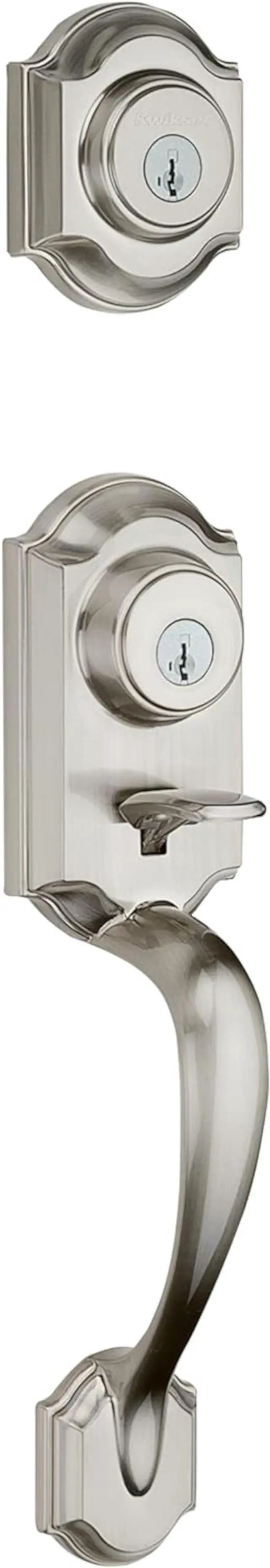 Main image of Kwikset Montara Single Cylinder Exterior Only Handleset, SmartKey Security in Satin Nickel