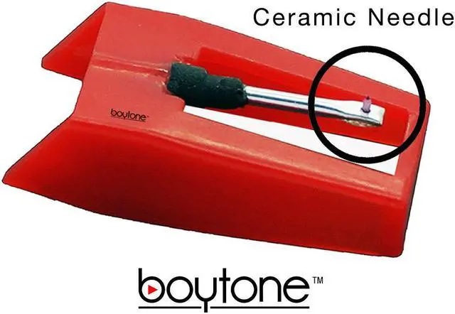 Alt view image 2 of 7 - Boytone Pack of 2, Sapphire Tipped Ceramic Replacement Needle for Turntables