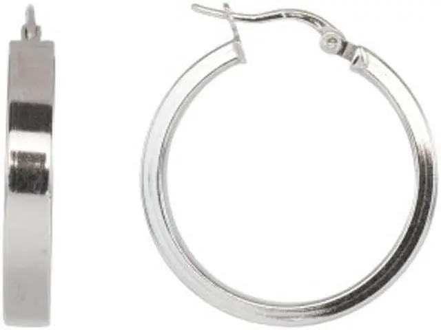 Main image of 925 ITALIAN SILVER 20MM PLAIN HOOPS