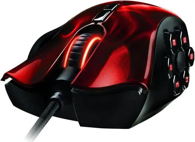 Alt view image 3 of 6 - Razer Naga Hex - Expert MOBA/Action-RPG PC Laser Gaming Mouse - Wraith Red
