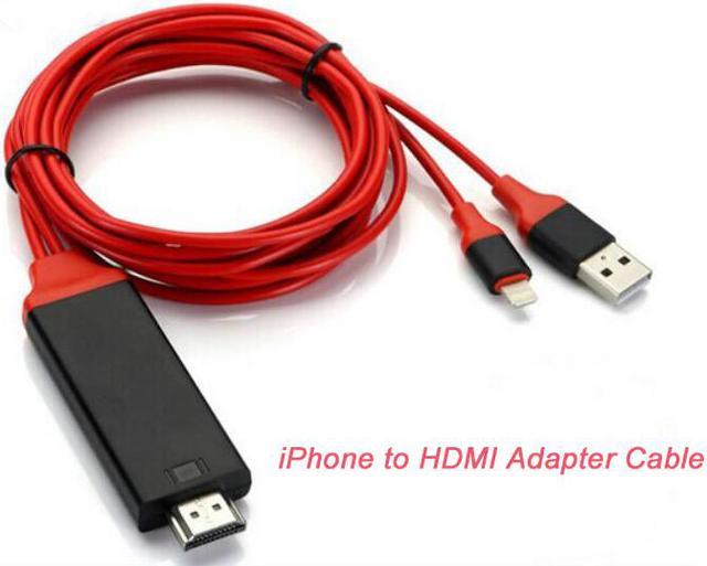 Lightning to HDMI Adapter, iPhone to HDMI Cable 1080P AV Adapter HDTV Upgraded Same Device Cable for Apple iPhone, iPad, Projector, TV and More HDMI Cables - Newegg.com