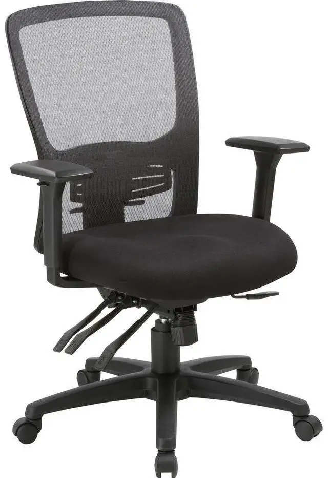 Main image of Lorell High-back Mesh Chair - Black Seat - Black Back - 5-star Base - 28.5" Length x 28.5" Width - 45" Height - 1 Each