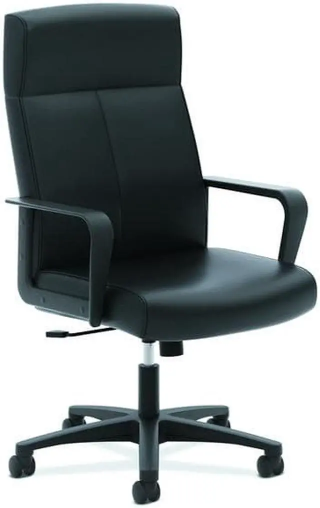 Alt view image 10 of 14 - Basyx VL604 Series High-Back Executive Chair Black SofThread Leather VL604SB11