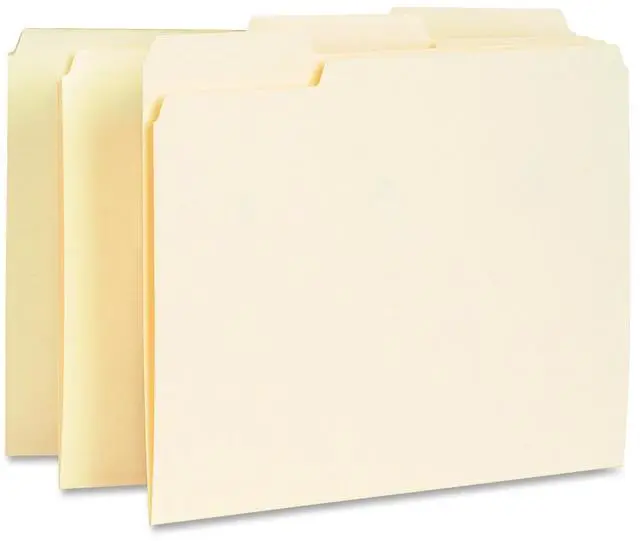 Alt view image 3 of 8 - Business Source Interior File Folders 1/3 Cut Assorted Letter 100/BX Manila 65775