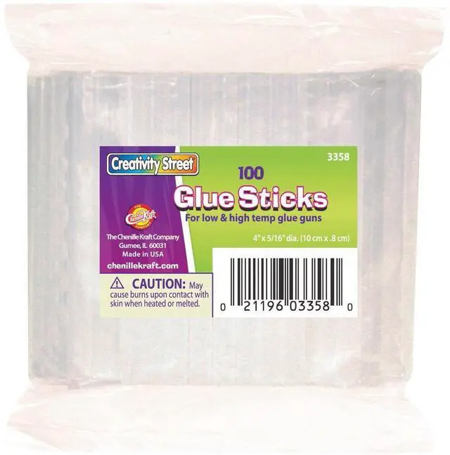 Alt view image 8 of 8 - Chenille Kraft Glue Sticks 4 Oz. 4"x5/16" 100/PK 3358