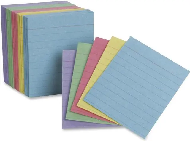 Alt view image 4 of 5 - Oxford 10010 Ruled Mini Index Cards, 3 x 2 1/2, Assorted, 200/Pack, 1 Pack